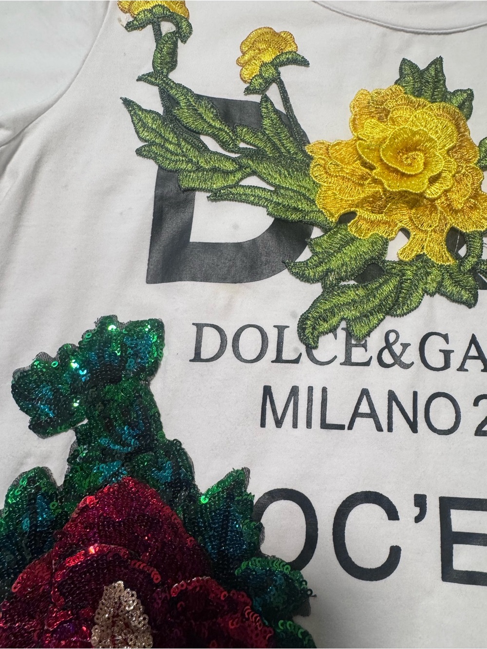 Dolce & Gabbana 2017 Oc'Ero I Was There Ready To Wear Runway Appliqué Shirt (L) - Picture 2 of 5